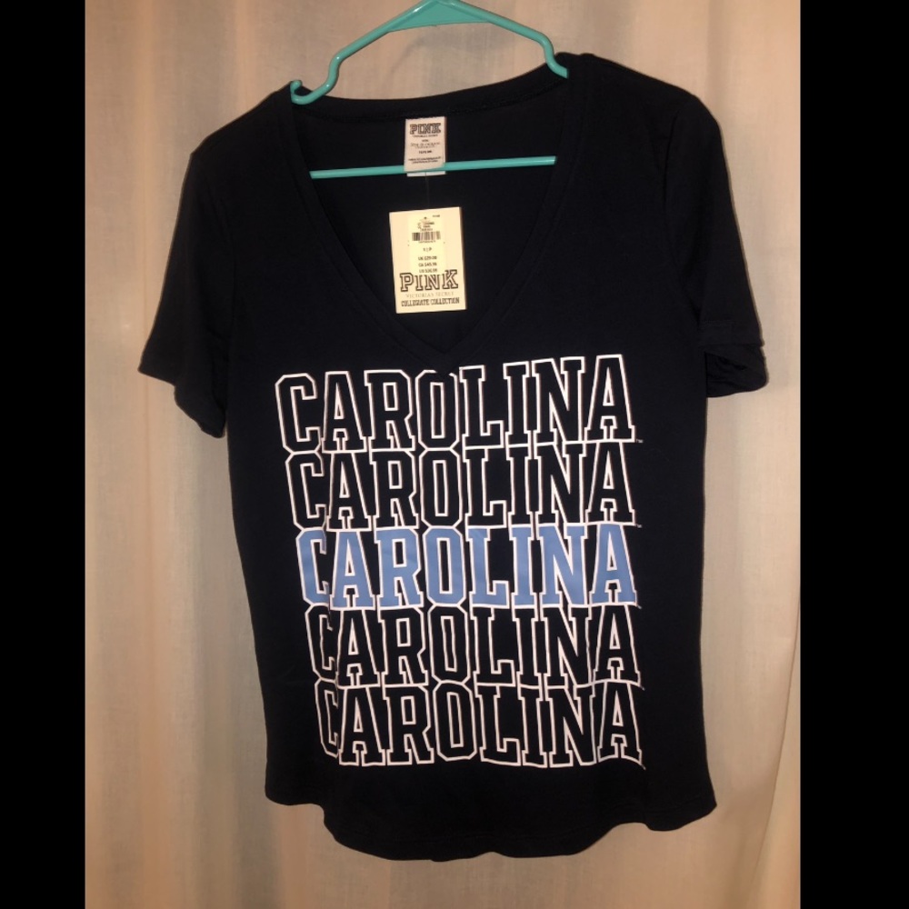 vs pink collegiate collection UNC tee